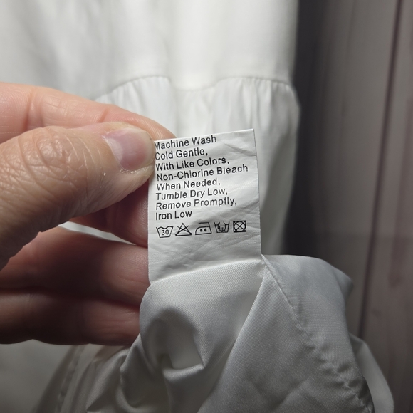 Kirundo White Ruffled Sleeve Tiered Midi Dress Size Large - Picture 6 of 7